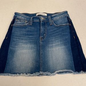 Flying Monket denim mini skirt 2 tone